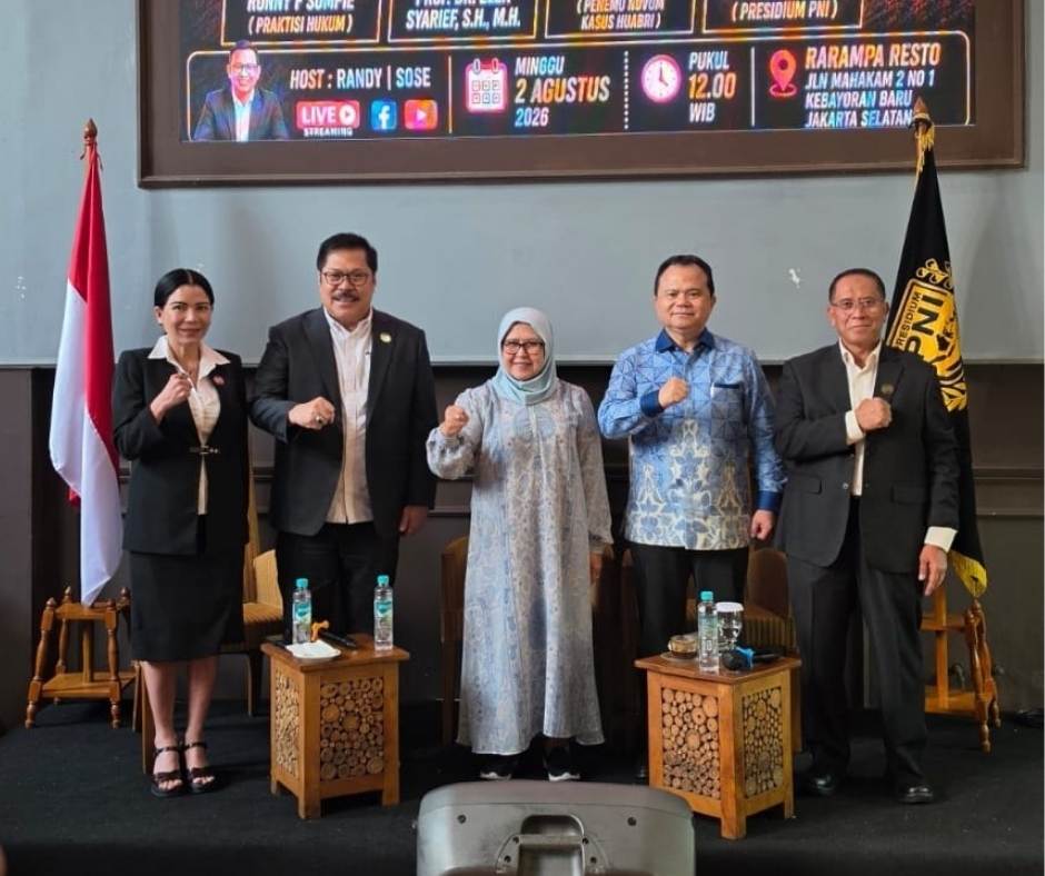 Ronny Sompie Paparkan Materi TPPU dalam Forum Dialog Publik Reformasi Hukum DPP Presidium PNI